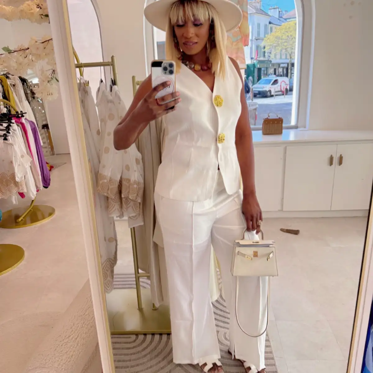 Gilet blanc Lina